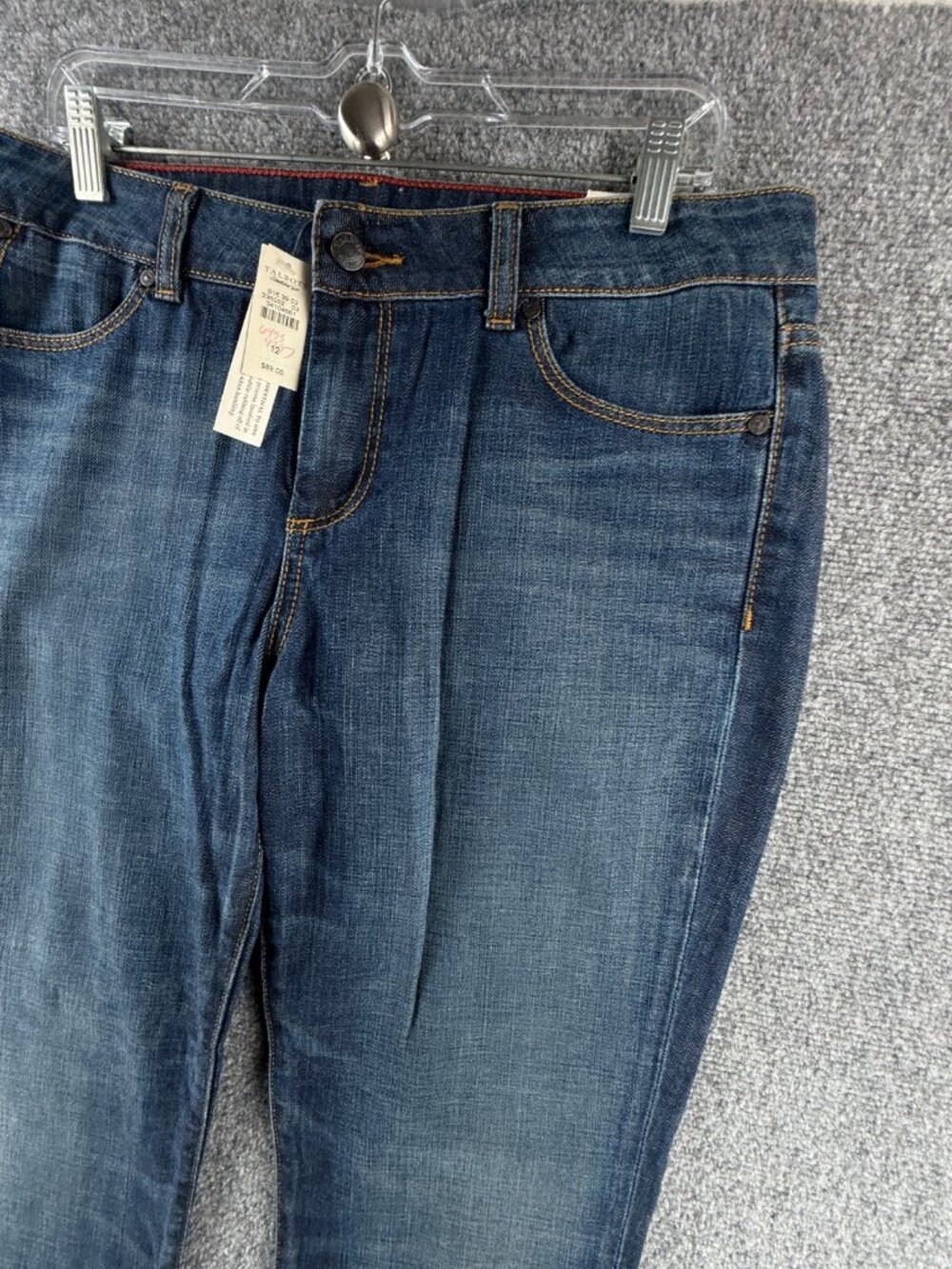 NWT Talbots Signature Straight Jeans 12/31 Dark Wash Denim Straight ACTL 34X31 - Picture 3 of 16
